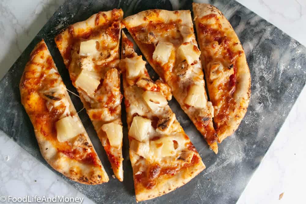 Easy Homemade Chicken Pineapple Pizza FoodLifeAndMoney