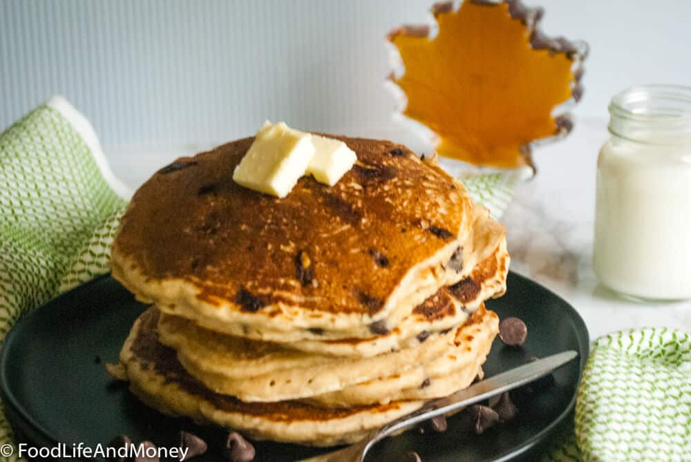 Whole wheat sourdough pancakes with no eggs FoodLifeAndMoney